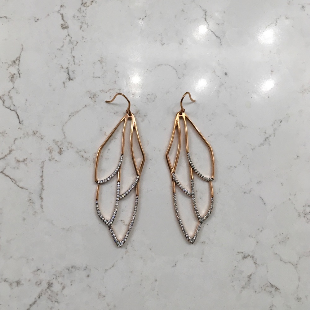 Henri Bendel Rose Gold Earrings.